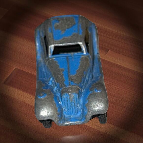 Vintage 1960 Tootsie-Toy 1939 Blue Mercedes Benz Coupe Diecast Car - Picture 2 of 10